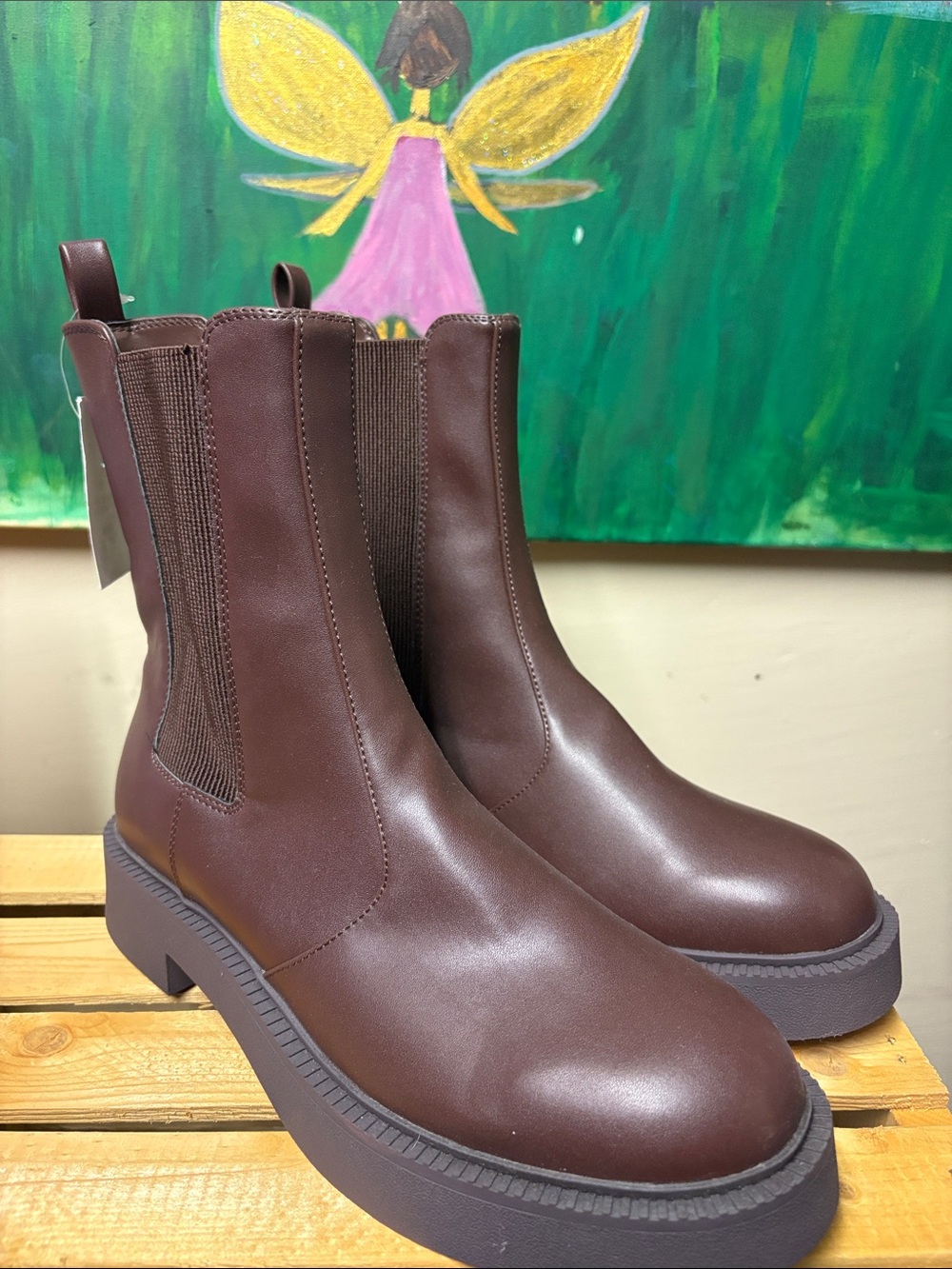 BCBGeneration Brown Chelsea Platform Boot